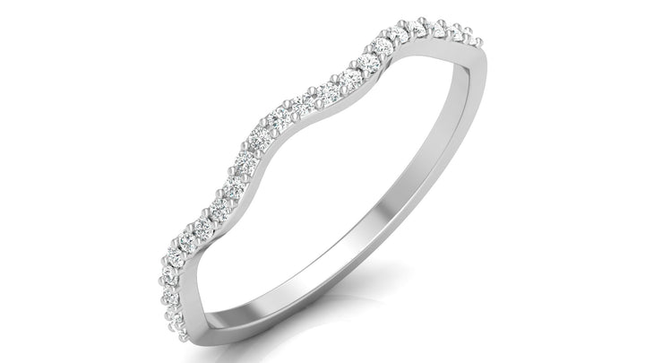 Lab Diamond Wavy Line Ring