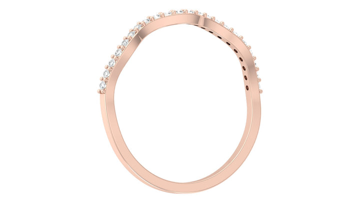 Lab Diamond Wavy Line Ring