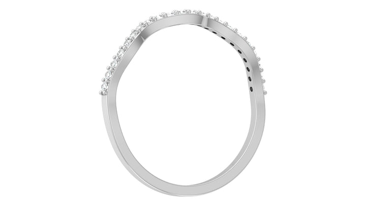 Lab Diamond Wavy Line Ring