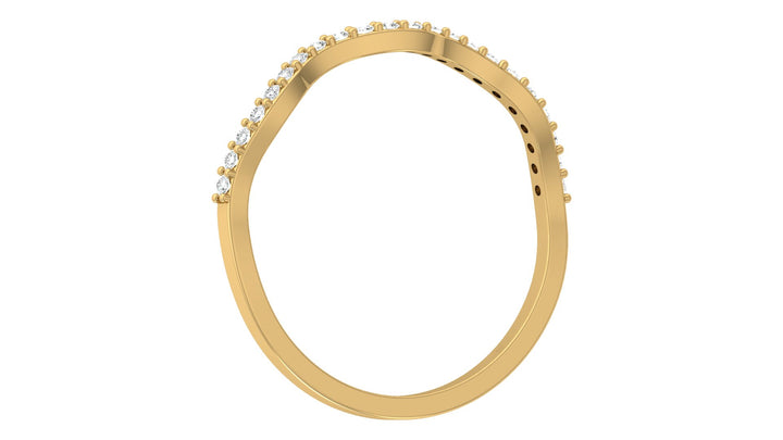Lab Diamond Wavy Line Ring