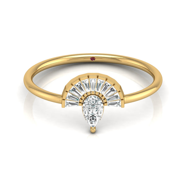 Pear-fect Paisley Lab Diamond Ring