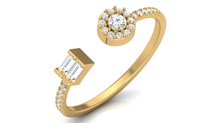 Dazzling Twirl Lab Diamond Ring