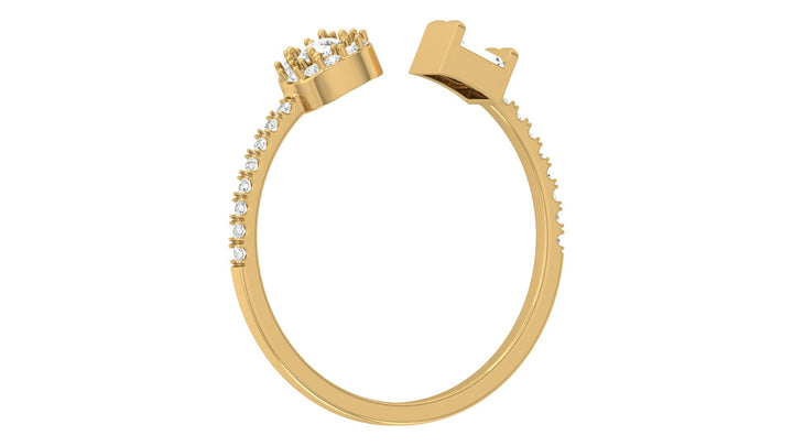 Dazzling Twirl Lab Diamond Ring