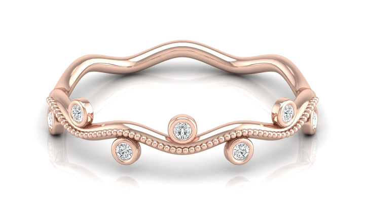 Lab Diamond Goldflake Swirl Ring