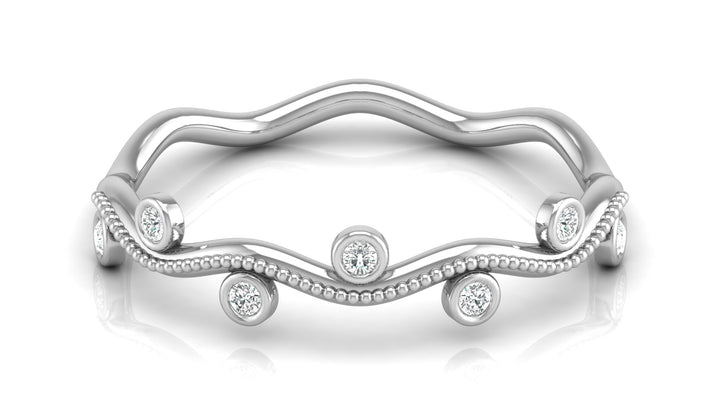 Lab Diamond Goldflake Swirl Ring