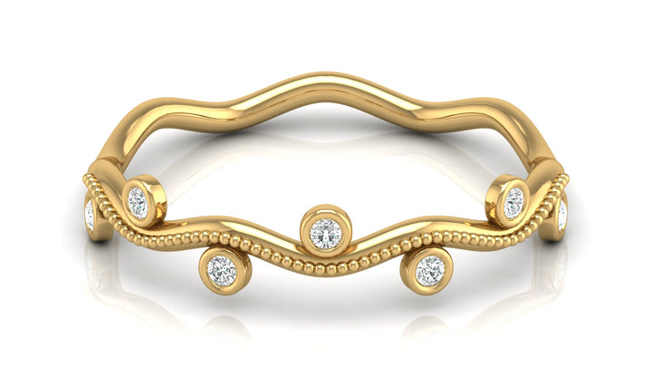 Lab Diamond Goldflake Swirl Ring