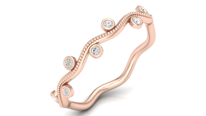 Lab Diamond Goldflake Swirl Ring