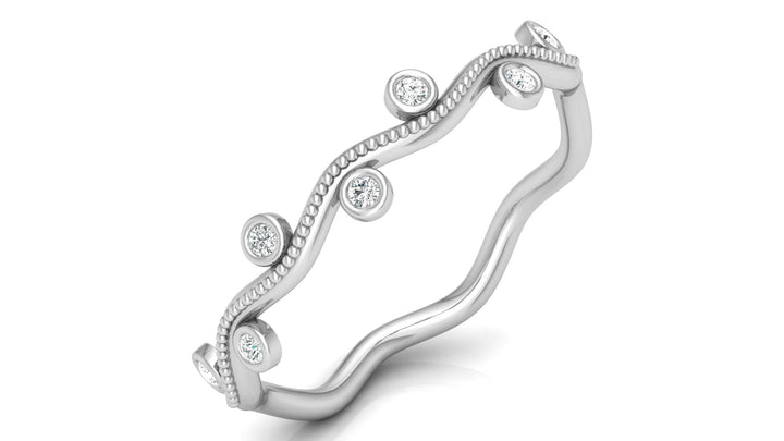 Lab Diamond Goldflake Swirl Ring