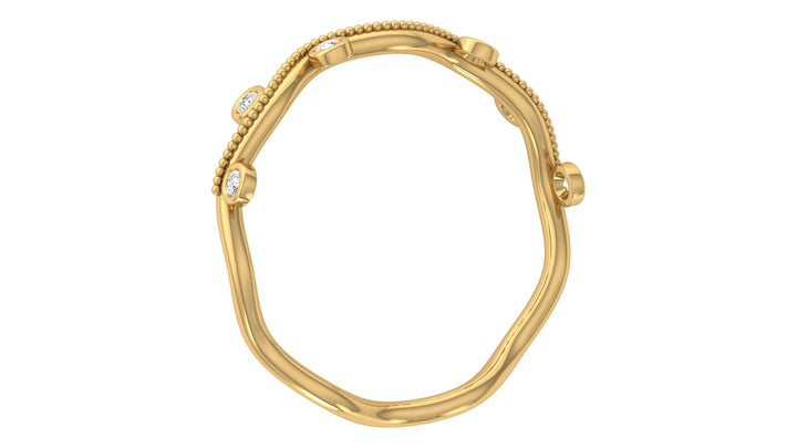 Lab Diamond Goldflake Swirl Ring