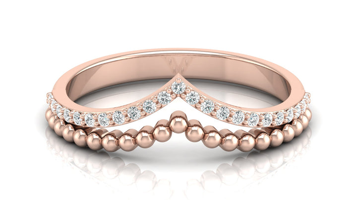 Double V Lab Diamond Ring