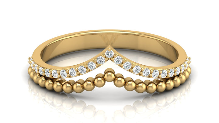 Double V Lab Diamond Ring