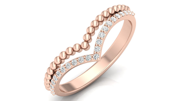Double V Lab Diamond Ring