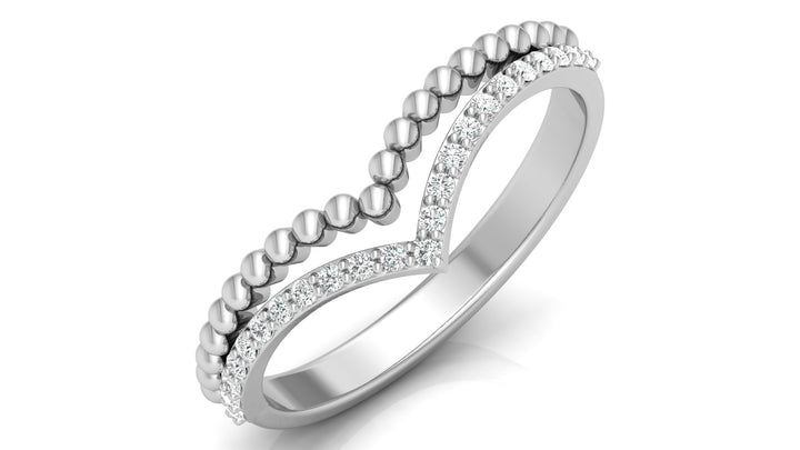 Double V Lab Diamond Ring