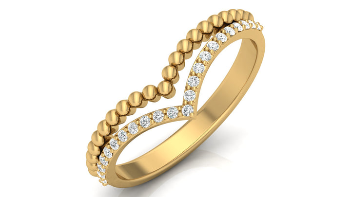 Double V Lab Diamond Ring