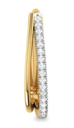 Studded Diamond Hoop Earrings
