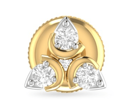 Golden Lily Diamond Earrings