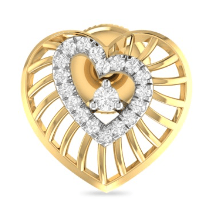 Fluttering Heart Diamond Earrings
