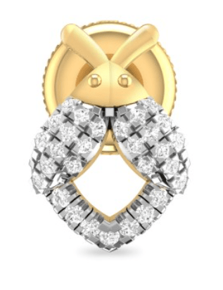 Shinny Ladybug Diamond Earrings