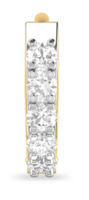 Sleek Arc hoop Diamond Earrings