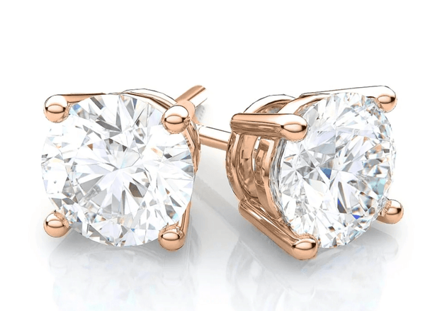 Classic Diamond Stud Earrings (1 Carat Each)