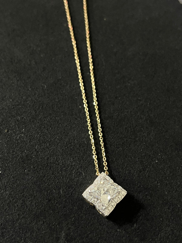 2 Ct Whisper Lily Cut Solitaire Pendant