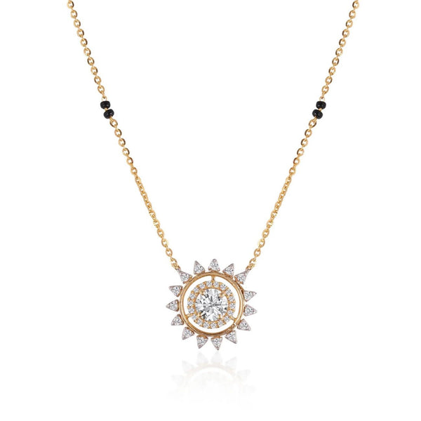 Modern Sun Solitaire Mangalsutra