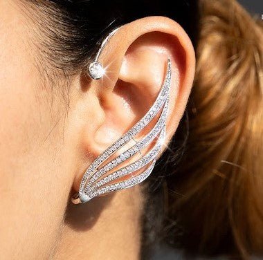 Iconic Diamond Winged Ear Cuffs