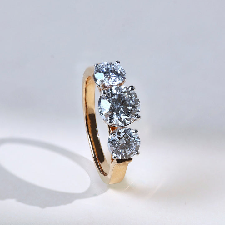 angled upright view with diamonds sparkling