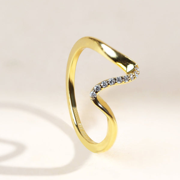 Gold Wave Dailywear Ring