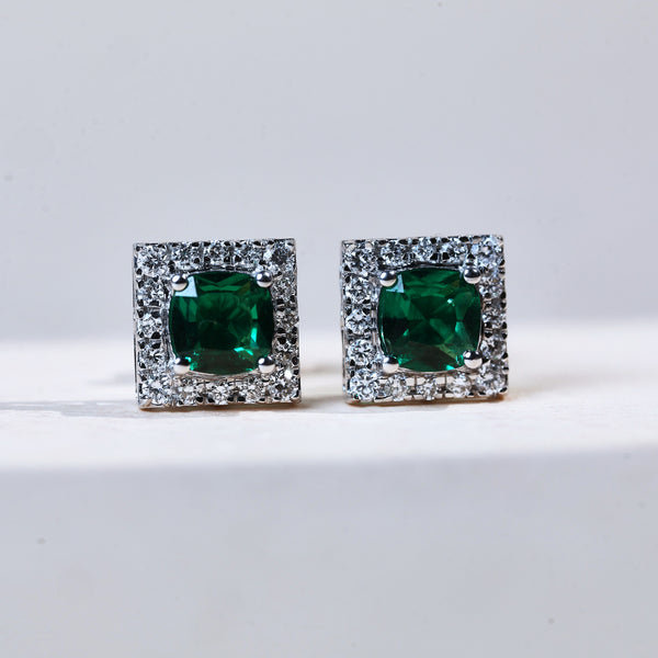 Green Glow Stud Earring