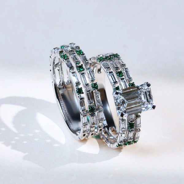 Twin Gleam 1.5 Ct Stackable Ring
