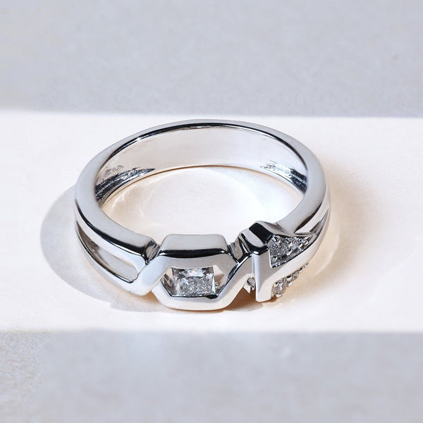 Signature T Frame Princess Cocktail Ring