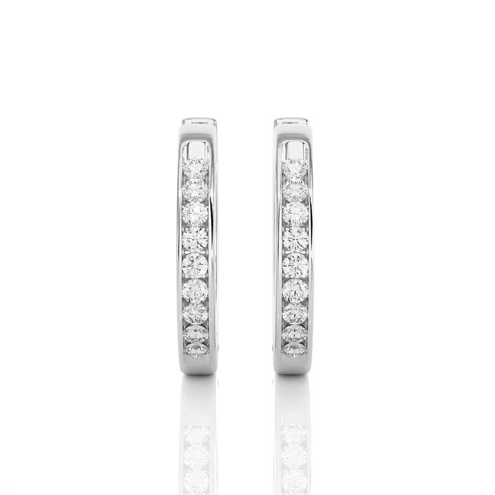 Shimmering Loop Diamond Earrings