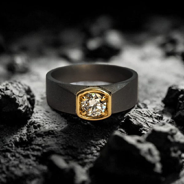 0.5 Ct Forge Titanium Ring