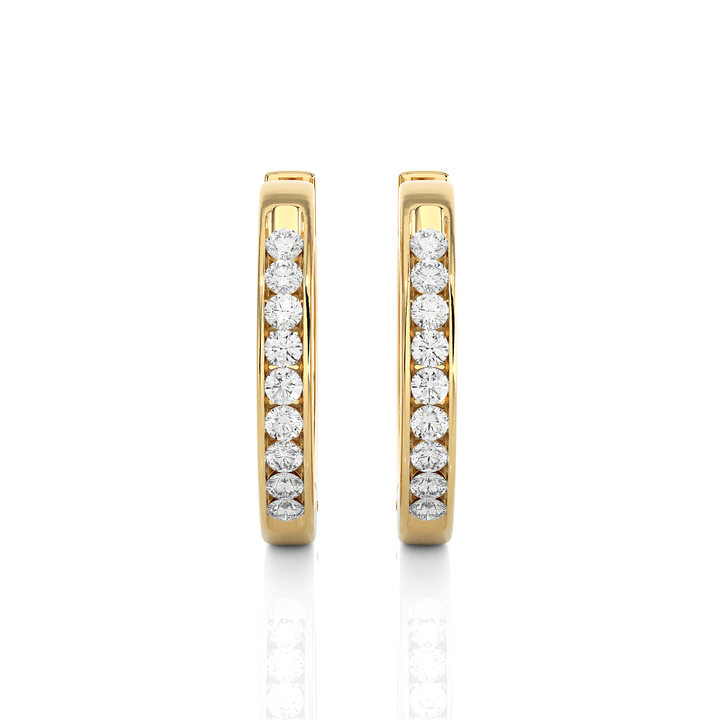 Shimmering Loop Diamond Earrings