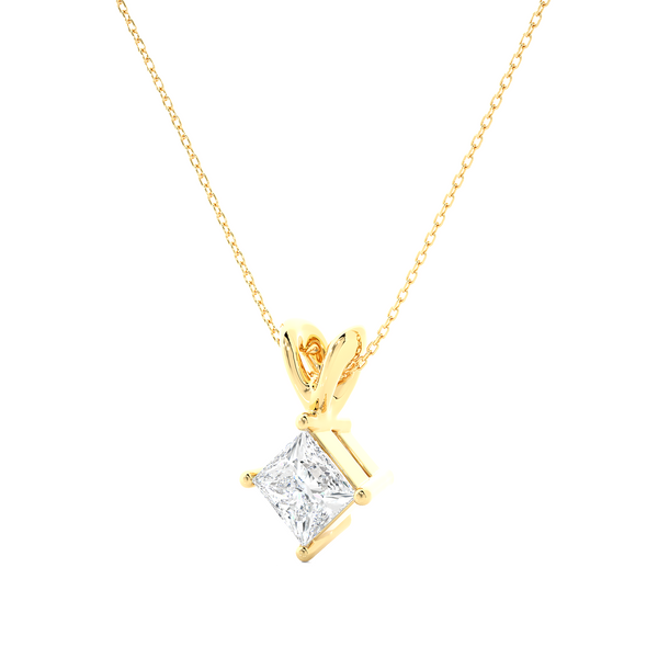 Lab Diamond Crystal Clear 0.50 Ct Solitaire Pendant