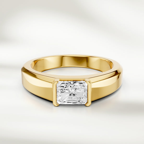 0.75 Ct Clarion Radiant Men's Solitaire Ring