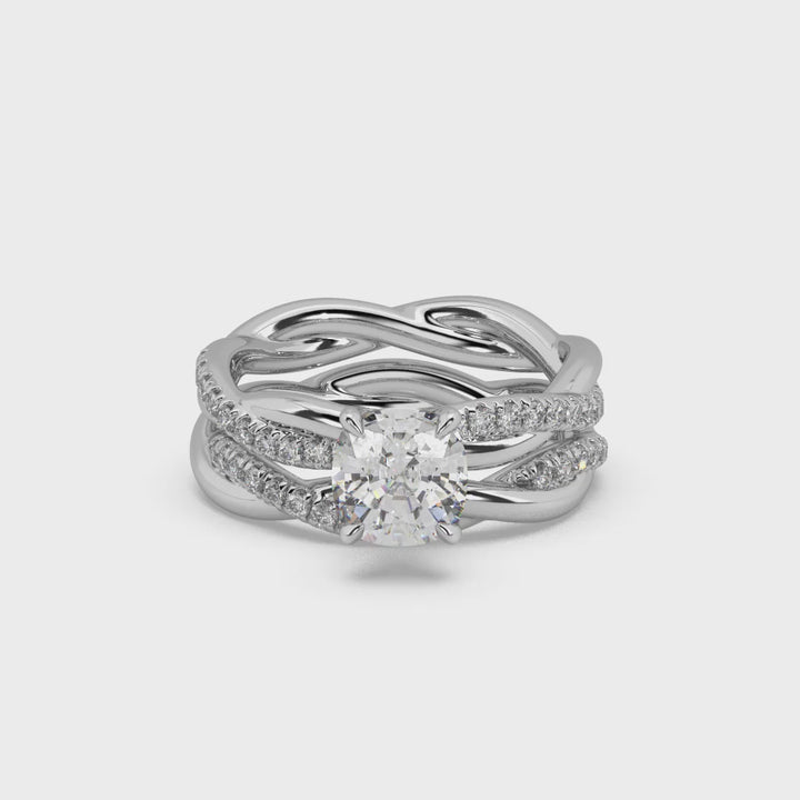 Twist Amor Lab Diamond 0.6 Ct Eternity Solitaire Ring