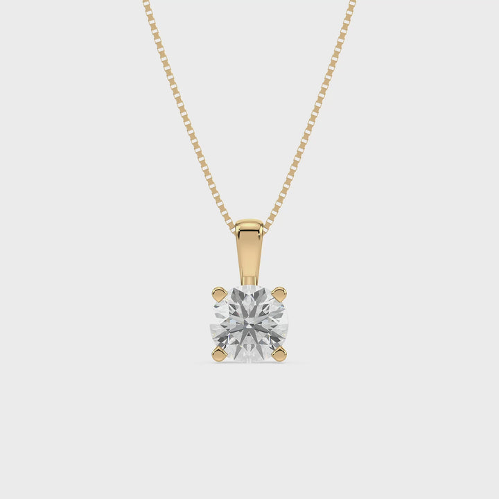 Lab Diamond 1 Ct Ritzy Radiance Solitaire Pendant