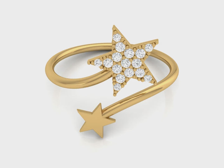 Stary Star Lab Diamond Ring