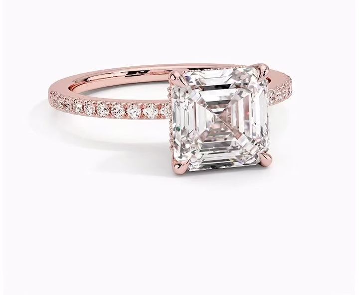 Radiant Glory 2 Carat Asscher Solitaire Ring