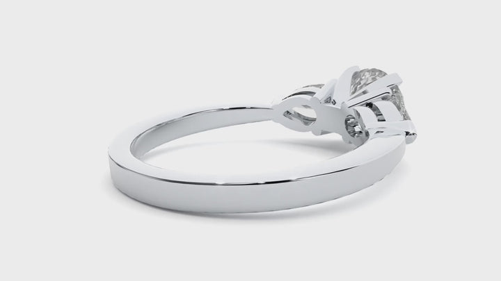 Perfect Three Stone Lab Diamond Solitaire Ring