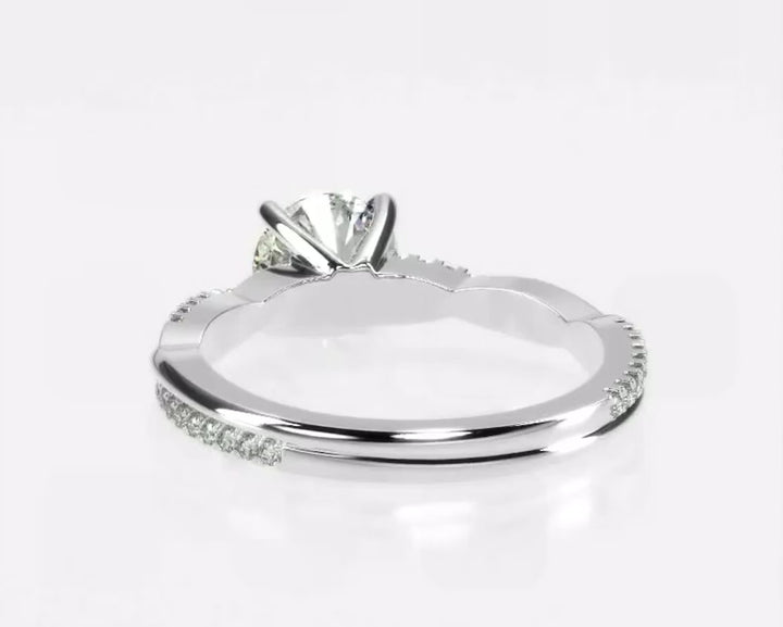 Twisted Love 1 Carat Round Solitaire Ring