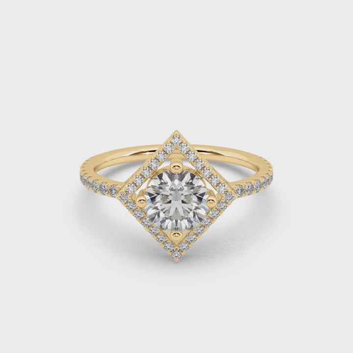 Lily Elegant Round 1 Ct Lab Diamond Solitaire Ring