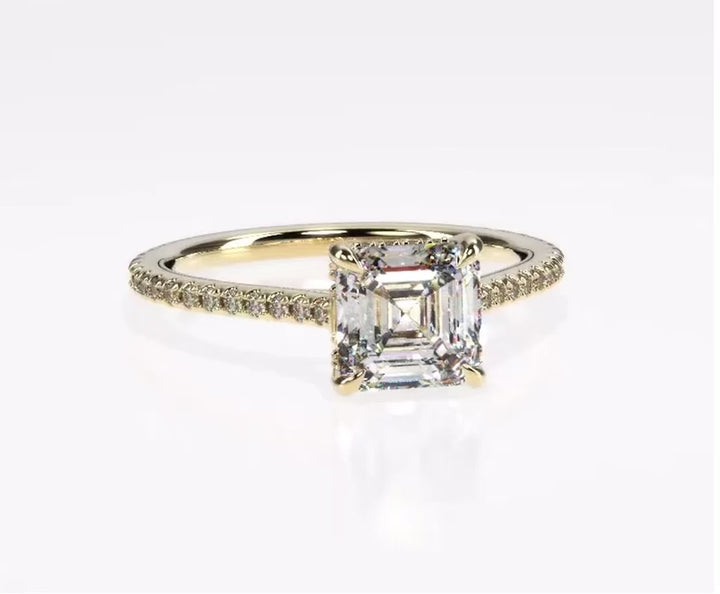 Forever Love 1 Carat Asscher Solitaire Ring