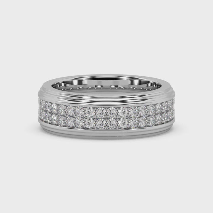 Lab Diamond Minimalistic Sleek Men Ring