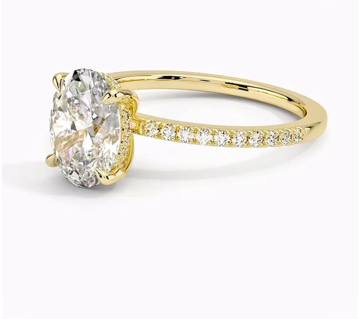 Radiant Glory 2 Carat Oval Solitaire Ring