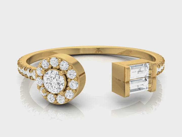 Dazzling Twirl Lab Diamond Ring