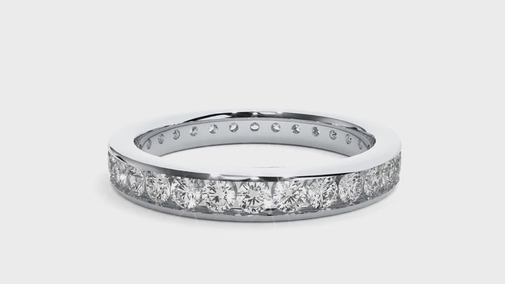 Lab Diamond Flat Band Eternity Ring