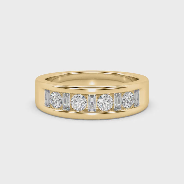 Mismatched Stone Lab Diamond Men Ring